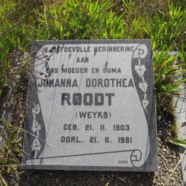 ROODT Johanna Dorothea nee WEYKS 1903-1981