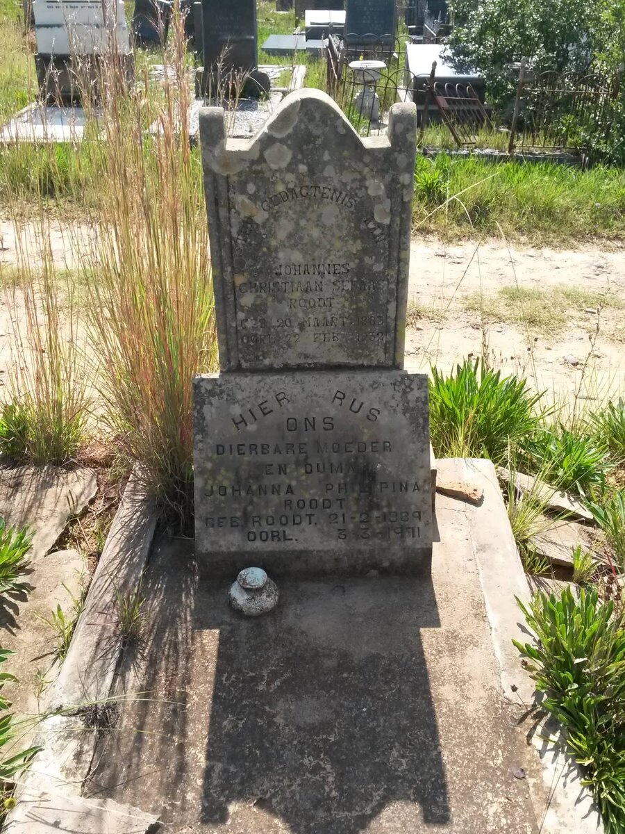 ROODT Johannes Christiaan Se? &amp; Johanna Philipina ROODT 1889-1971