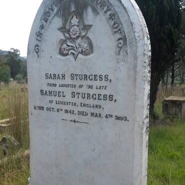 STURGESS Sarah 1842-1893