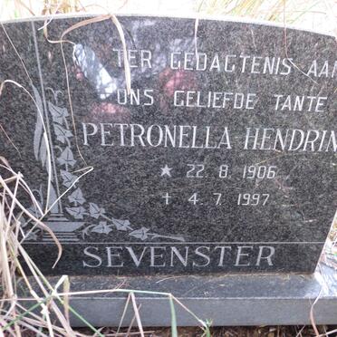 SEVENSTER Petronella Hendrina 1906-1997
