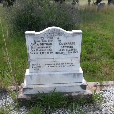 SNYMAN Coenraad 1848-1925 &amp; Anna BEZUIDENHOUT 1853-1920