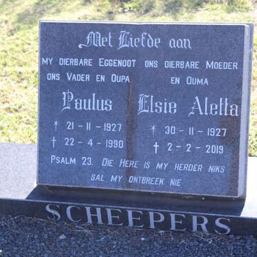 SCHEEPERS Paulus 1927-1990 & Elsie Aletta 1927-2019