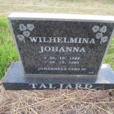 TALJARD Wilhelmina Johanna 1898-1980