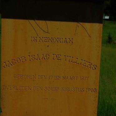 VILLIERS Jacob Isaac, de 1817-1903 _2