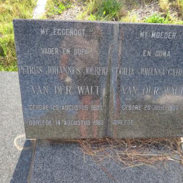 WALT Petrus Johannes Joubert, van der 1903-1983 & Cecilia Johanna Catharina 1908-