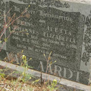 AARDT Frans Johannes, van 1909-1959 &amp; Aletta Elizabetta GOUWS 1916-