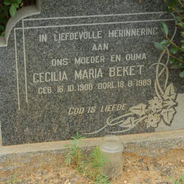 BEKET Cecilia Maria 1908-1989