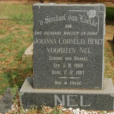 BEKET Johanna Cornelia voorheen NEL nee VAN BRAKEL 1909-1987