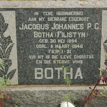 BOTHA Jacobus Johannes P.G. 1894-1946