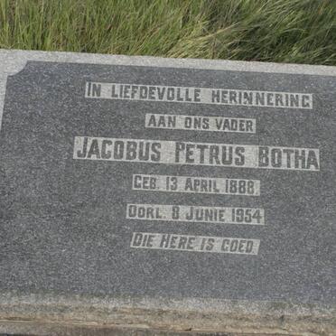 BOTHA Jacobus Petrus 1888-1954