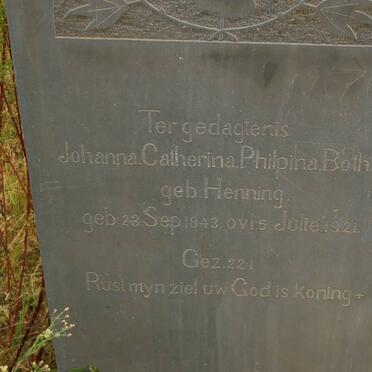 BOTHA Johanna Catherina Philpina nee HENNING 1843-1921
