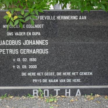 BOTHA Jacobus Johannes Petrus Gerhardus 1930-2000