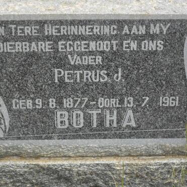 BOTHA Petrus J. 1877-1961