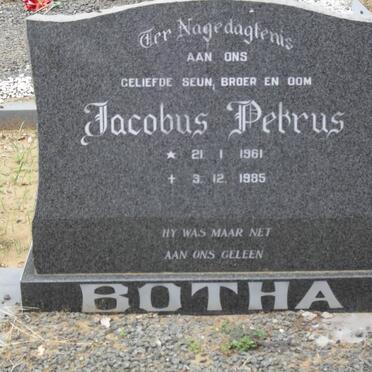 BOTHA Jacobus Petrus 1961-1985