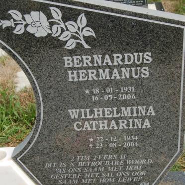 BERET Bernardus Hermanus 1931-2006 &amp; Wilhelmina Catharina 1934-2004