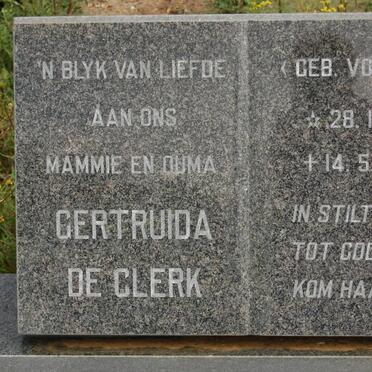 CLERK Gertruida, de nee VORSTER 1923-2004