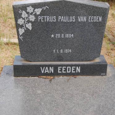 EEDEN Petrus Paulus, van 1894-1974