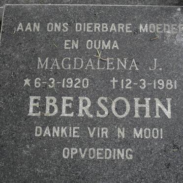 EBERSOHN Magdalena J. 1920-1981