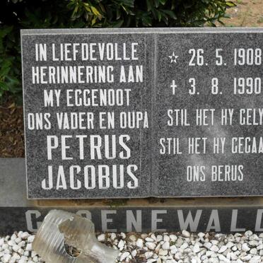 GROENEWALD Petrus Jacobus 1908-1990