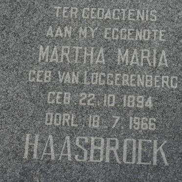 HAASBROEK Martha Maria nee VAN LOGGERENBERG 1894-1966