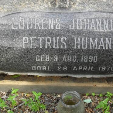 HUMAN Lourens Johannes Petrus 1890-1976