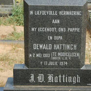 HATTINGH J.D. 1903-1974