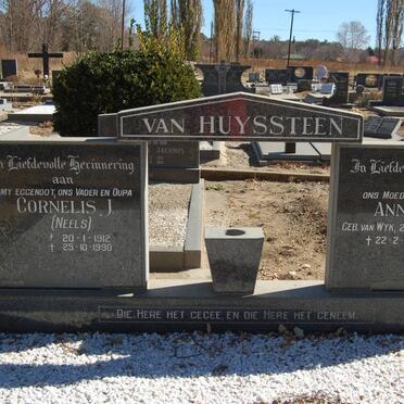 HUYSSTEEN Cornelis J., van 1912-1990 &amp; Anna M. VAN WYK 1922-2006
