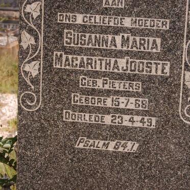 JOOSTE Susanna Maria Magaritha nee PIETERS 1868-1949