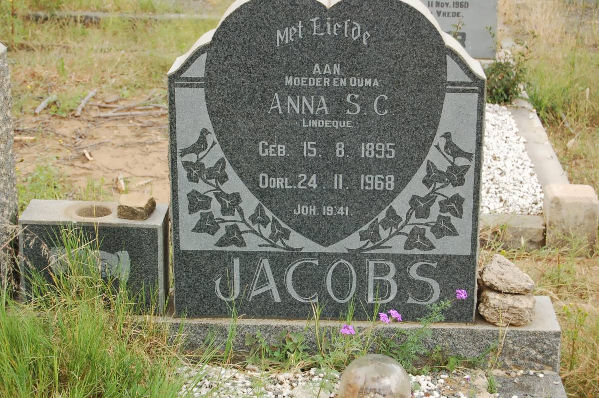 JACOBS Anna S.C. nee LINDEQUE 1895-1968