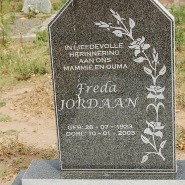 JORDAAN Freda 1923-2003
