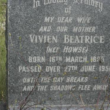 JAGER Vivien Beatrice, de nee HOWSE 1895-1950