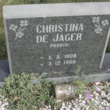 JAGER Christina, de nee PROSCH 1908-1988