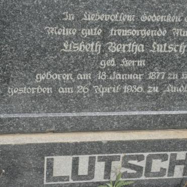 LUTSCH Esbeth Bertha nee HERM 1877-1936
