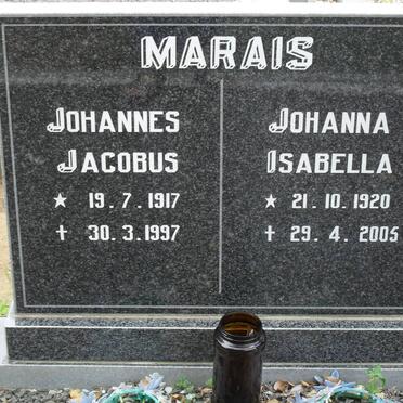 MARAIS Johannes Jacobus 1917-1997 &amp; Johanna Isabella 1920-2005