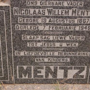 MENTZ Nicolaas Willem 1867-1949