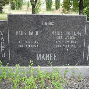 MAREE Hans Jacob 1915-1978 &amp; Maria Johanna HATTINGH 1908-1974