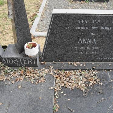 MOSTERT Jopie 1928-1992 &amp; Anna 1920-1986