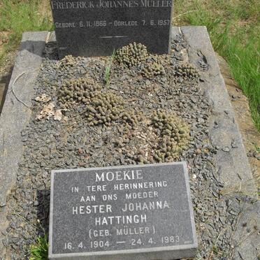 MULLER Frederick Johannes 1866-1957 :: HATTINGH Hester Johanna nee MüLLER 1904-1983