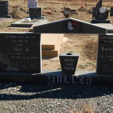 MULLER Gert J. 1922- &amp; Carolina M.?. 1924-1997