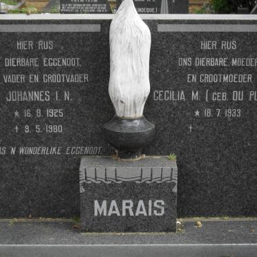 MARAIS Johannes I.N. 1925-1980 &amp; Cecilia M. DU PLESSIS 1933-