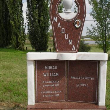 MADUNA Mohau William 1959-2003