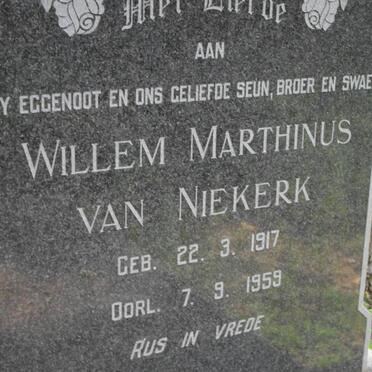 NIEKERK Willem Marthinus, van 1917-1959