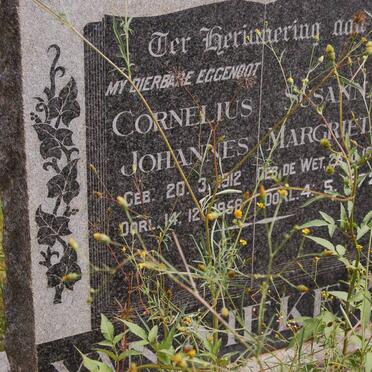 NIEKERK Cornelius Johannes, van 1912-195? &amp; Susanna Magrieta DE WET -1972