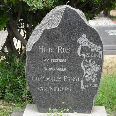 NIEKERK Theodorus Ernst, van 1891-1965