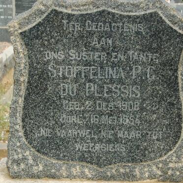 PLESSIS Stoffelina P.C., du 1908-1954