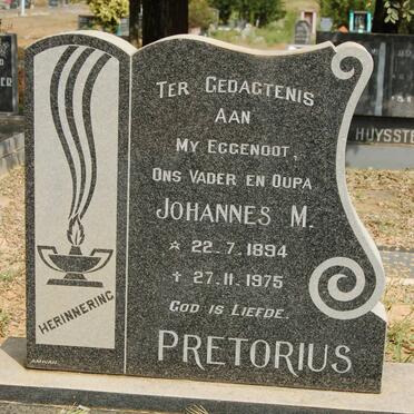 PRETORIUS Johannes M. 1894-1975