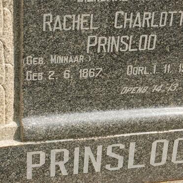 PRINSLOO Rachel Charlotte nee MINNAAR 1867-1958