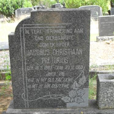 PRETORIUS Jacobus Christiaan 1909-1963