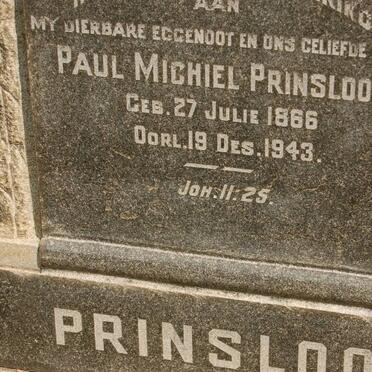 PRINSLOO Paul Michiel 1866-1943