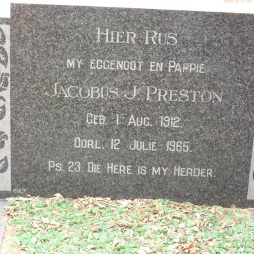 PRESTON Jacobus J. 1912-1965
